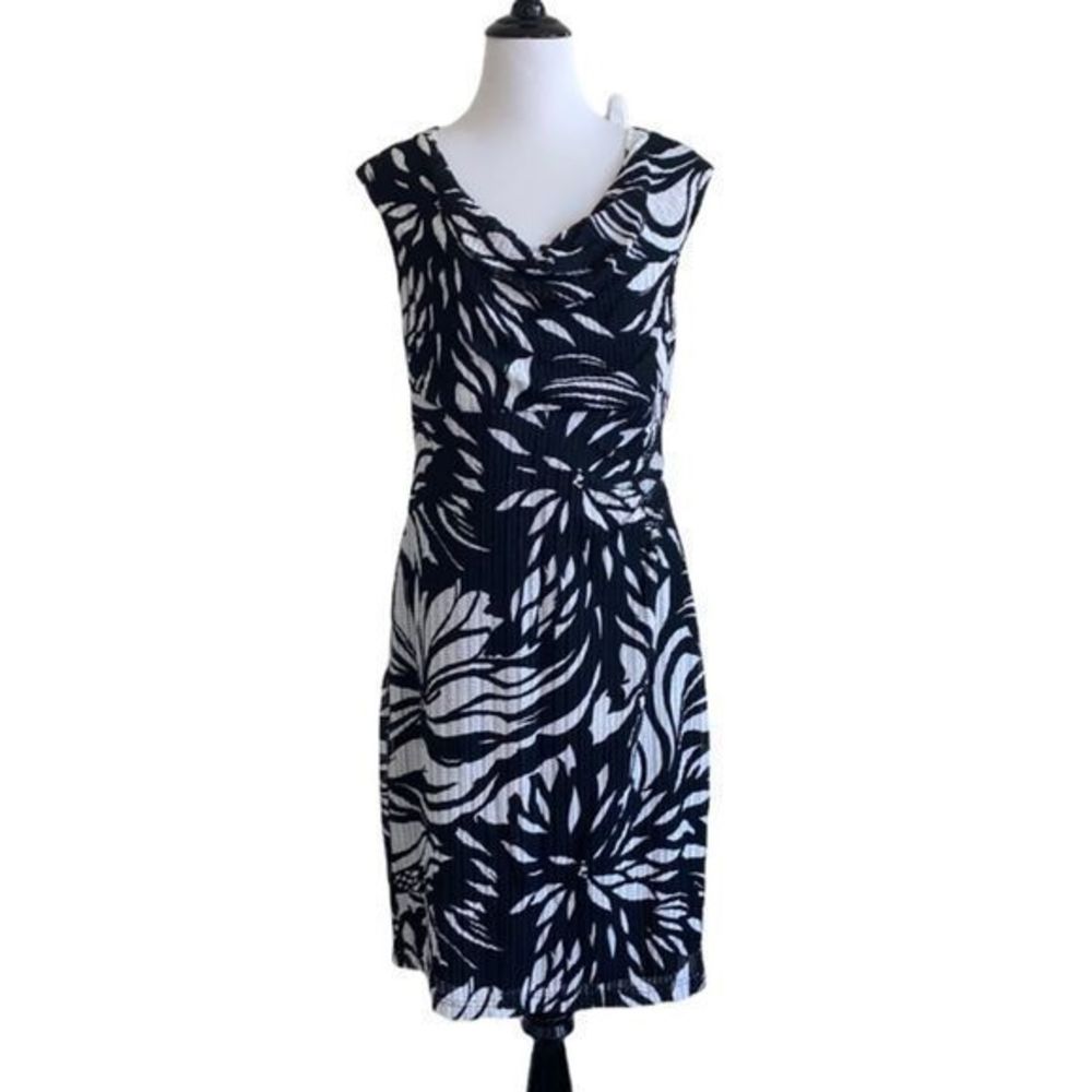 Connected‎ apparel floral draped dress women’s size 10